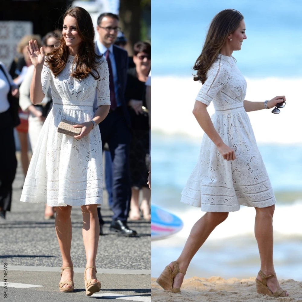 Zimmermann White Eyelet Midi Dress